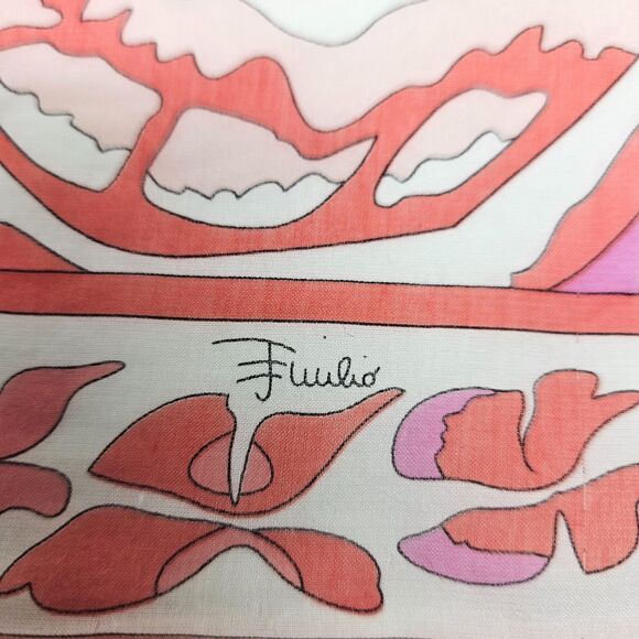 EMILIO PUCCI Firenze Italy Silk Blend Scarf Square 22 x 22 Inch Hand Rolled Hem - Picture 2 of 6